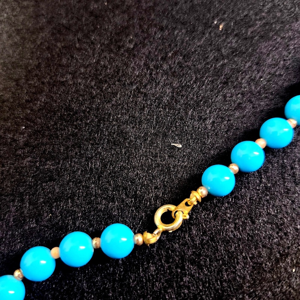 Vintage Bead Necklace‎ Chunky Retro Coastal Statement 1950s Style w/ Earrings - Picture 5 of 5